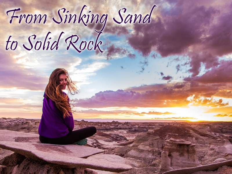 sinking sand solid rock image